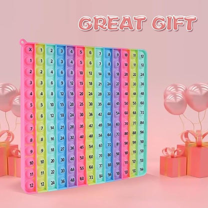AK-SHIP Doubled Side Macaron Multiplication Game and Addition Numbers POP Fidget Math Toys, Create Various Math Operations, Stress Relief Fidget Learning Game Fidget Math Toys （1 Piece）