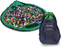 Lay-n-Go 2-in-1 Small Portable Drawstring Toys Storage Organizer and Play Mat for Room and Travel, Made for Kids and Toddlers with a Durable Patented Design