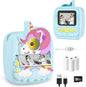 Kids Camera Instant Print, Christmas Birthday Gifts for Kids Age 3-8, 48MP &1080P Kids Camera with Print Paper, Portable Toy Instant Camera for Kids 3 4 5 6 7 8 9 10 Year Old Boys Gifts/Girl Gifts