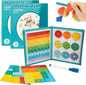 Magnetic Fraction Demonstration Book, Magnetic Fraction Tiles, Magnetic Fraction Disc Set, Magnetic Math Master Set - 102 PCS, Educational Fraction Puzzle for Teaching (Rabbit, 2, Set)