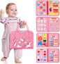 Montessori Busy Board Toys for One Year Old Girl Birthday Gifts,Educational Preschool Learning Activities Sensory Travel Toys for 1 2 3 Year Old, for Toddlers 1-3