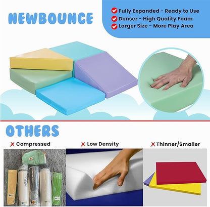 New Bounce Toddler Climbing Toys - Soft Play Set for Kids - Foam Climbing Blocks - Safe Soft Gym Equipment - Great for All Ages