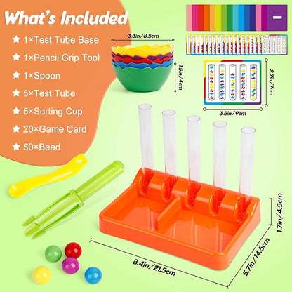 Aizweb Counting and Color Sorting Toys for Toddlers, Montessori Toys Preschool Kindergarten Learning Activities,STEM Math Manipulatives Matching Games Educational Learning Fine Motor Skills