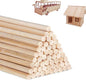 1/4 x 12 Inch 100 PCS Dowel Rods Wood Sticks Wooden Dowel Rods - Unfinished Bamboo Sticks - for Crafts and DIYers