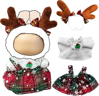 2PC Clothes for 17cm Dolls(NO Doll) Outfit for LA with Accessories Suit Cute for 17cm Dolls Stylish Dress Up Set for BU Christmas Set