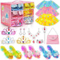 Meland Princess Dress Up for Girls - Dress Up Clothes with Shoes & Skirts, Princess Toys for Toddler Girl 3,4,5,6 Years