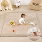 1.3" Thick Baby Play Mat for Floor, 79x118 Large Foam Tummy Time Mat, Padded Support Soft Plush Nursery Rug for Infant Kids Toddler Crawling Kick Activity (Beige)
