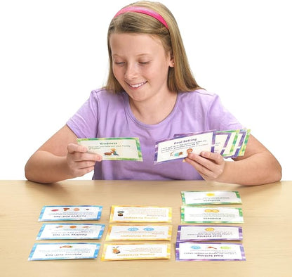 Really Good Stuff Social-Emotional Learning Conversation Cards for Home- Set of 18-Help Kids Learn and Discuss Feelings-Activities to Express Emotions