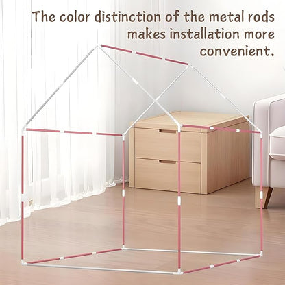 Children's Play Tent Indoor Children's Play Tent Boys Girls Princess Toys Small House Outdoor Toddler Playhouse Castle，with a String of Starlights