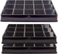 Toy Vault Trading Card Sorting Trays and Dealer Trays (3-Pack, 15-Slot); Large Black Card Tray Organizer for CCG Games and Board Games