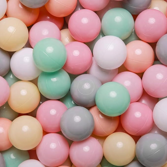 GOGOSO Balls for Ball Pit - Plastic Ball for Toddlers, Baby Kids Ball Pool Decoration 50 100 200 300 500 1000 (6 Colors, 50 Balls)
