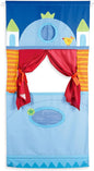 HABA Doorway Puppet Theater - Space Saver with Adjustable Rod: Ideal for Pretend Play, Hand Puppets, Educational Kids Activities, & Toys for Toddlers
