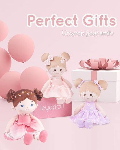 LeyaDoll Soft Baby Doll Toys (16''), My First Baby Rag Doll for 1 Year-Old Girl Birthday Gift, Christmas Plush Toys Gift for Toddler Kids Infants-Blossom-Fairy