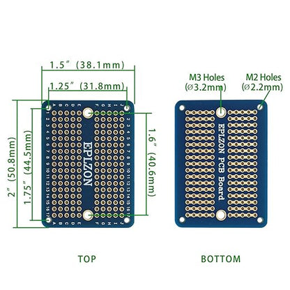Solderable Breadboard PCB Board Gold-Plated Solder Breadboard for DIY Electronics Projects Apply to Arduino Soldering Projects 3.5"x2.05" (5 Pack + 2 Mini Board, Blue)