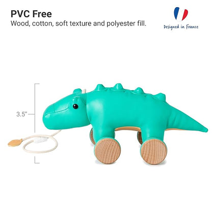 Little Big Friends Crocodile Pull Toy for Toddlers | Baby Push & Pull Toy with Adjustable Cord | Soft & Safe Developmental Play | Achille The Crocodile