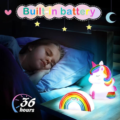 dededa Paint Your Own Unicorn & Rainbow Night Light Art Kit, Arts and Crafts for Kids Ages 4-8,Unicorn Toys Unicorns Gifts for Girls Ages 6-8 Painting Kit for Kids 8 9 10 11 12+