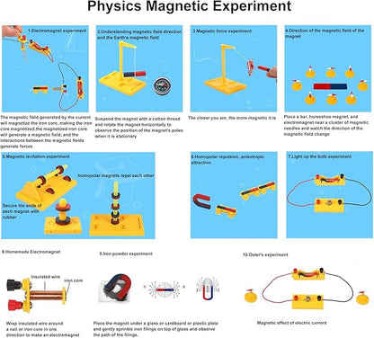 Large Science Lab Magnet Kit Physics Electromagnet Experiment Set for School Education Science Experiment Tools Teacher Supply