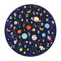 Baby Play Mat Round for Floor, GFU Non-Slip 40x40 Round Mat, Thick One-Piece Crawling Mat Blue, Infants Playmat Foldable and Machine Washable for Boys