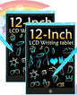 2 Pack LCD Writing Tablet, 12 inch Colorful Toddler Drawing Pad Doodle Board, Erasable Educational Toy Christmas Birthday Gift for 3 4 5 6 7 Year Old