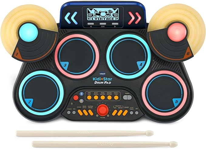 VTech Kidi Star Drum Pad, Black