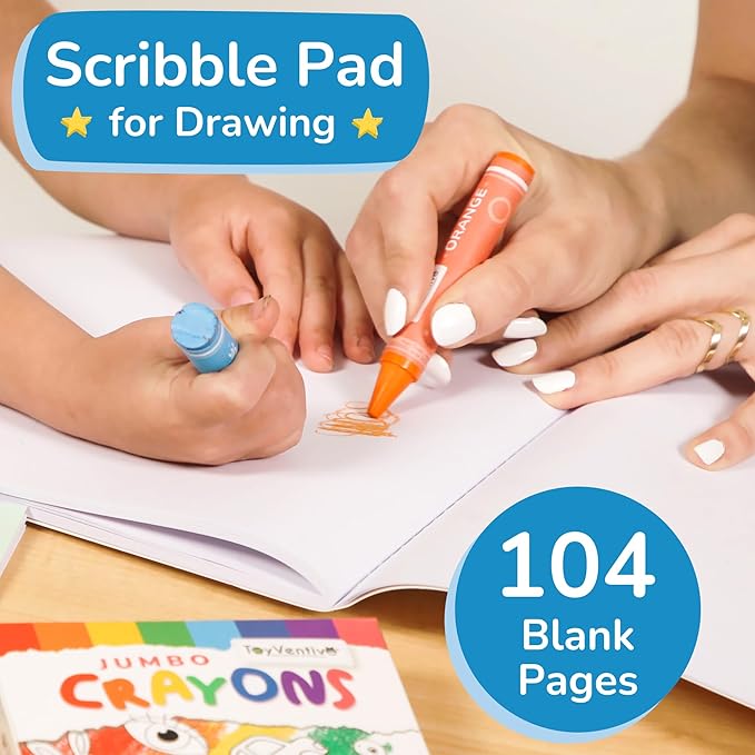 TOYVENTIVE Toddler Coloring Books & Crayons, Toys & Birthday Gifts for 1+,2,3,4 Years Old Girls, Toddlers & Preschoolers Ages One,Two,Three,Four year olds