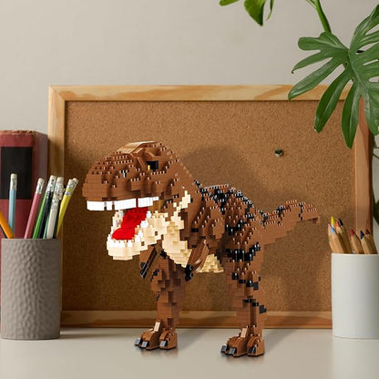 Dinosaur Tyrannosaurus Building Blocks Model Decor Micro Mini Blocks Toy Birthday for Age 6+ Children Adults Teens 1559 Pieces