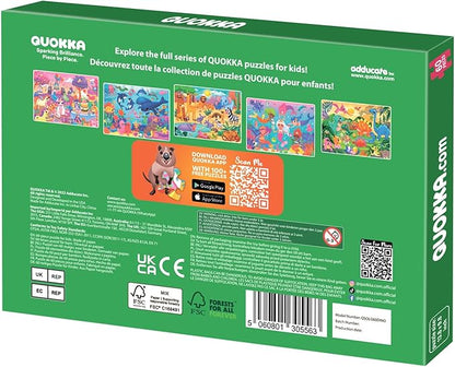 QUOKKA Puzzles for Kids Ages 4-6 – 60 Piece Jigsaw Puzzles for Toddlers Ages 3-5 with Dinosaurs – Quiet Time Toy for Preschoolers 2-4 – FSC Certified Educational Learning Game for Boys and Girls