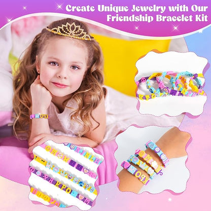 Bcsgj DIY Friendship Bracelet Making Kit for Girls, Jewelry Making kit for Girls,Sticker Bracelet, Bracelet Making kit Birthday Gift for Ages 5 6 7 8-12
