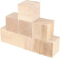 SINJEUN 8 Pack 2.75 Inch Wooden Block, Natural Unfinished Wooden Cube Solid Wood Block for Puzzle Making, DIY Projects, Home Decoration