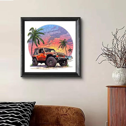 Wooden Jigsaw Puzzles-Seaside Car,500pcs,16.5x16.5in,Royal,Wooden Puzzles for Adults,Unique Shape Animal Adult Puzzles,Irregular Wood Puzzles Best Gift for Adults and Kids Family Gam