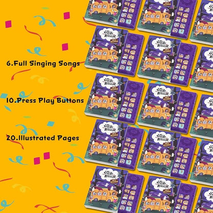 Steve and Maggie Sing-Alongs 10-Button Safe & Sound Book | Interactive Halloween Toys for Kids Ages 3-8 | Learning Books with Music Gifts for Boys & Girl
