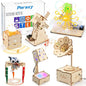 Poraxy STEM Kits for Kids Age 8-10-12, 6 in 1 Science Kits, Wooden 3D Puzzles, Toys for Ages 8-13, Building Projects Crafts Model Kits, Birthday Gifts for Boys Girls Ages 7 8 9 10 11 12 13 Years Old