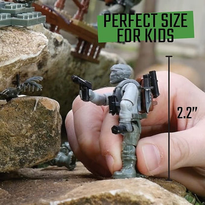 Special Forces US Military Mini Action Figures 3 Army Building Sets 9 soldiers Jungle Troopers Ghillie Suit Sniper Jungle Defence Squad Special Troops Toy10+ Kids & Parents Quality Family Time 443 Pcs