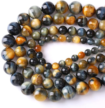 4MM 88PCS Natural Stone Dreamlike Blue Tiger Eye Beads for Jewelry Making DIY Bracelet