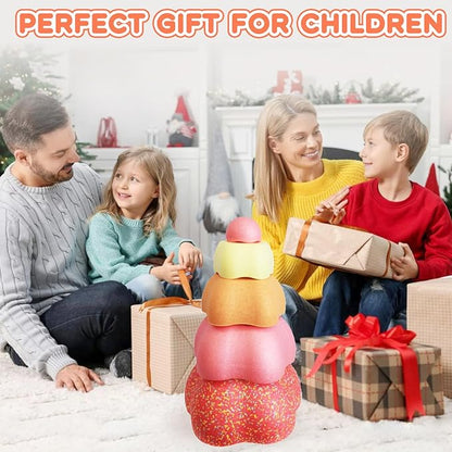 Sound Stepping Stones for Kids - 5 Pcs Non-Slip Indoor or Outdoor Balance Stones, Obstacle Course Coordination Game for Aged 3 4 5 6, Sensory Toys for Toddlers, Birthday Gifts
