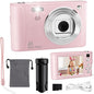 Upgrade Kids Digital Camera, Christmas Birthday Gifts for Girls Age 3-12, HD Digital Selfie Video Cameras for Toddler, Portable Toy for 3 4 5 6 7 8 9 10 Year Old Girl with 32GB SD Card-Pink