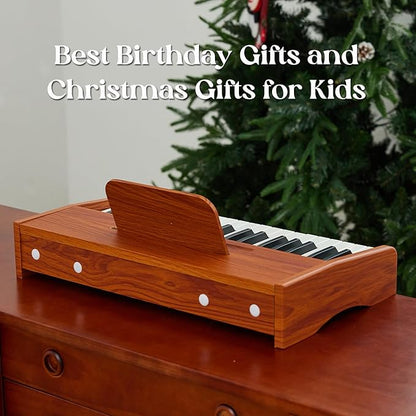 Kids Piano Keyboard, 37 Keys Digital Piano for children, Toddler Music Educational Instrument Toy Wood Piano for 3+ Girls and Boys