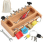 Montessori Screwdriver Board Set Lock and Key Toys Kids Tools Nuts and Bolts Montessori Toys for 3 4 5 Year Old Learning Practical Life Materials Fine Motor Skills Occupational Therapy Games