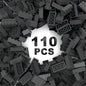 Classic Building Bricks 2x4, Compatible with Lego Parts and Pieces 3001, 110 Piece Bulk Building Block, Creative Building Block for Age 6+ Boys Girls and Bulk Enthusiast (Dark Gray)