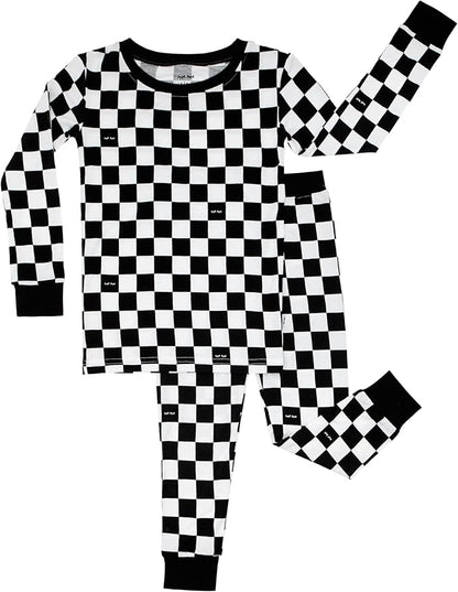 Little Sleepies Two-Piece Pajama Set for Boys & Girls, Soft Viscose from Bamboo Toddler Pajamas for Kids, Family Matching PJs