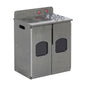 ECR4Kids Play Kitchen Stove, Wooden Playset, Grey Wash