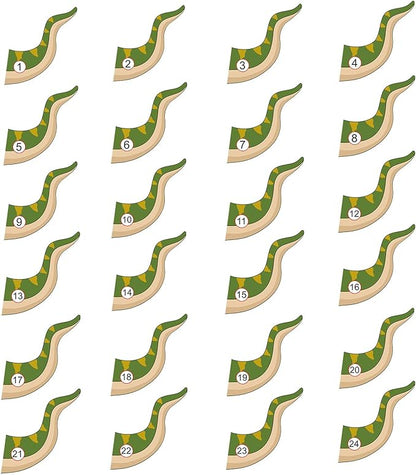 FEPITO Pin The Tail on The Dinosaur Game with 24 Pcs Tails for Dinosaur Birthday Party Supplies, Boys Dinosaur Party Game