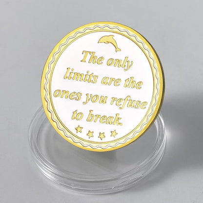 Sober Coin Beyond Limits Inspirational Dolphin Sobriety Coin Motivational Recovery Medallion Coin (Sunrise Dolphin)