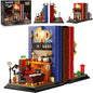Detective Bookend Building Set with Lights, 1241 PCS Detective Agency Street House Building Block Kit for Home Decor Bookshelf, Collectible Mystery Bookstand Model for Adults Boys Girls Age 12+