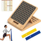 Wooden Slant Board for Calf Stretching, Adjustable Portable Wooden Incline Board with Training Guide, 300 lb. Load Capacity, Physical Therapy Equipment for Legs, Knees, Heels and Ankles