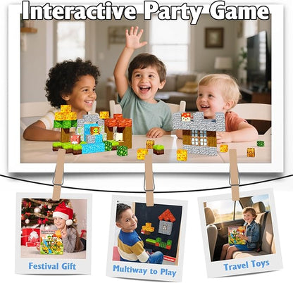 Magnetic Blocks,Magnet Building Blocks for Kids, STEM Sensory Travel Toys with Magnetic Cubes, Montessori Toddlers Educational Toys for Boys & Girls 4-8 5-7 8-12 Years Old Birthday Gifts