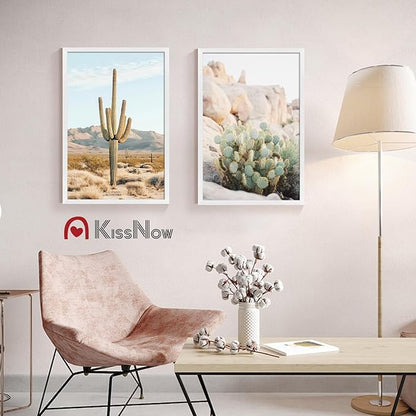 24x36 Poster Frame 2 Pack, Textured White Solid Wood Picture Frame, Wall Hanging