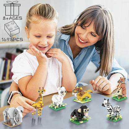Party Favors for Kids 8-12, Mini Animals Building Blocks Sets,Goodie Bags Stuffers for Kid, Small Toy Prizes, 12Pack Kits Birthday Party Favor Gifts Toys for Ages 8 9 10 11 12