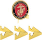 Generic Chevron Military Challenge Coin Display Stand - Solid Metal with Anodized Finish - US Vet. Business (Gold)