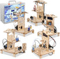 5-in-1 ESP32 STEM Kits for Kids Age 8-12, Wooden 3D Puzzle Toys Smart Home School Educational Science Building Kit for Students, Engineering Model Kits Birthday Gift Craft for Teen Boys Girls